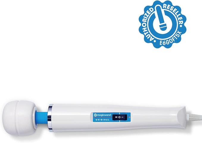 Authentic Magic Wand Original Massager - Ultra-Powerful 2-Speed Plug-in Personal Massager with Free IntiMD Pin Point Attachment