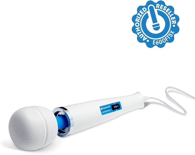 Authentic Magic Wand Original Massager - Ultra-Powerful 2-Speed Plug-in Personal Massager with Free IntiMD Pin Point Attachment