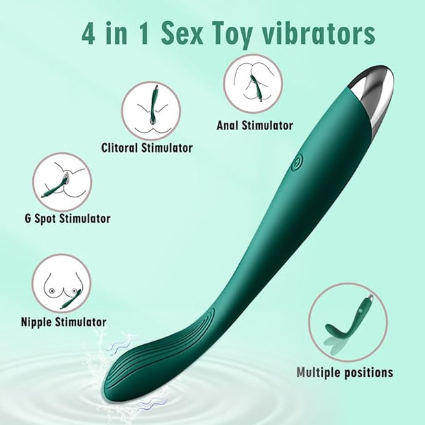 Adult Sex Toys for Women,Clitoral G Spot Vibrator with 10 Powerful Vibrating Modes,Clitoral Nipple Stimulator Finger Bullet Vibrators Waterproof Strapless on Dildo Anal Toys for Couple