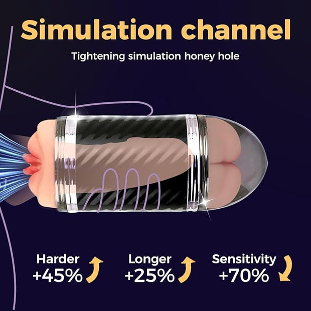 2 in1 Masturebastorfor Men Sucking Thrusting Machine Silicone Pocket Puzzy Realistic Masterburbatar Hands Free Adult Toys Mastusbar Male Masturebastor for Men Underwear 1028