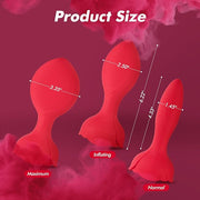 Inflatable Butt Plug Anal Toys - Rose Vibrating Butt Plug Anal Sex Toys for Adults Anal Vibrator with Automatic Inflation and 10 Vibrating Modes for Men and Women Prostate Massager