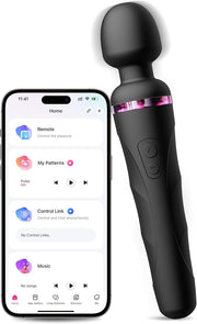 LOVENSE Domi 2 Wand Massager Clitoral Vibrators, Intense Vibrator Black Adult Sex Toys&Games for Women Men Powerful Massage with Dual Rotating Head, Remote Control Vibrator for Couple Play