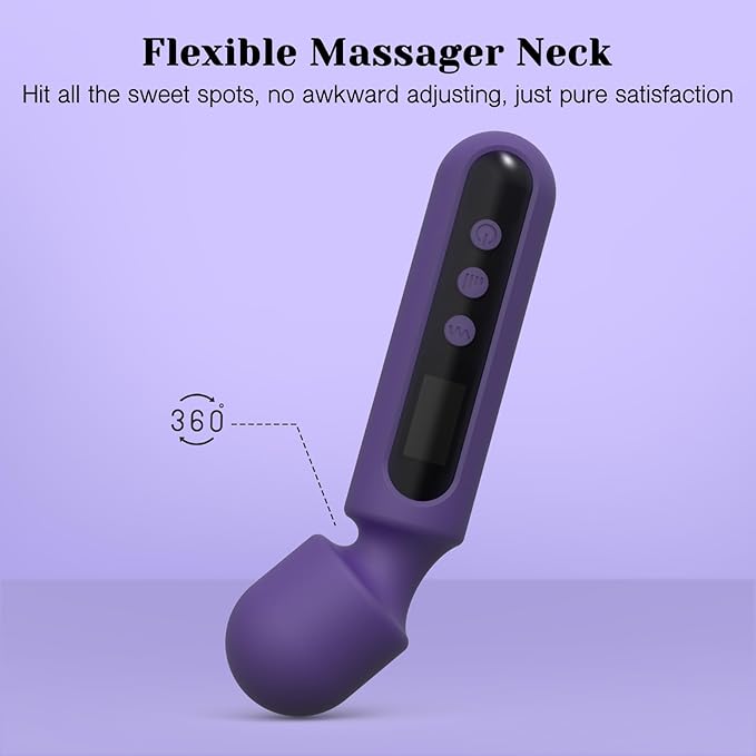 Tracy's Dog Wand Vibrator Kits, Couple Adult Sex Toys with 3 Attachments for Clit, G Spot, Glans, Clitoral Stimulator Vibrating Dildo with LCD Display, 10 Patterns 4 Speeds Massage Kits