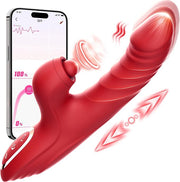 Vibrator Sex Toys for Women - Rabbit Vibrator with 10 Vibrating 7 Thrust Modes with Licking, G Spot Vibrator Clitoral Vibrators Adult Sex Toys for Womens Female Couples Games Black Adult Toys