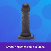 Lovehoney Lifelike Lover Luxe Realistic Dildo - 7 Inch Suction Cup Dildo - Colour Changing Curved Smooth Silicone - Harness Compatible Strap On - Adult Sex Toy - Waterproof - Purple/Pink
