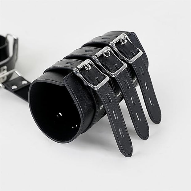 BDSM Handcuffs Sex Bed Adult Set, Sex Bondage Restraints Straps Cuffs, Adjustable Pu Leather Sex Leash Bondage Fetish Handcuffs Kit Cuff Restraint Set Couples Adult Sex Toys for Couple Sex Play