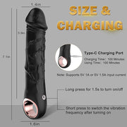 BGGOOD 7.1 Inch Realistic Silicone Dildos - Clitoris G Spot Dildo Vibrator Wand with 10 Vibrates, Sexual Toy Female Adult Sex Toys for Women Couples Pleasure