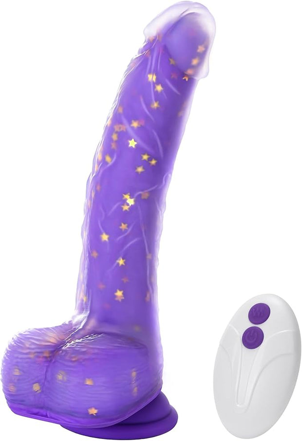 Tracy’s Dog Thrusting Dildo Vibrator - 9.25" Heating Realistic G-Spot Vibrator for Women Couples, Remote-Controlled Adult Sex Toy with 3 Thrusting Speeds, 10 Vibration Modes & Suction Cup Base