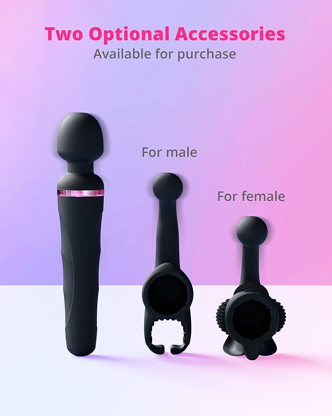 LOVENSE Domi 2 Wand Massager Clitoral Vibrators, Intense Vibrator Black Adult Sex Toys&Games for Women Men Powerful Massage with Dual Rotating Head, Remote Control Vibrator for Couple Play