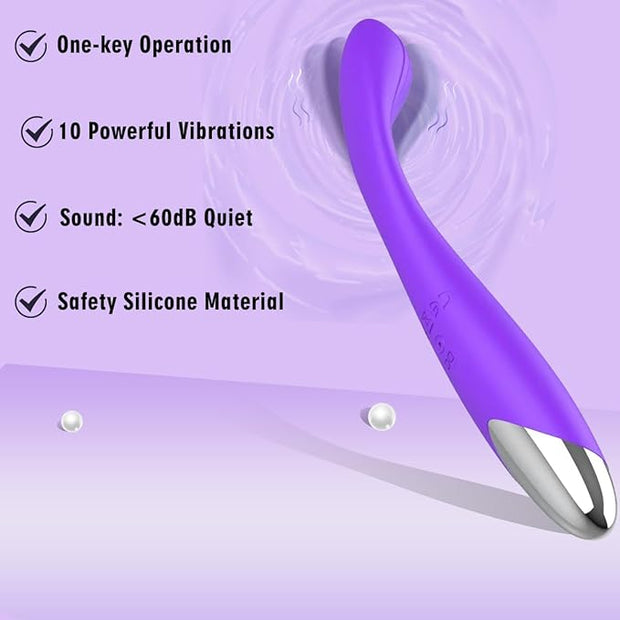 Adult Sex Toys for Women,Clitoral G Spot Vibrator with 10 Powerful Vibrating Modes,Clitoral Nipple Stimulator Finger Bullet Vibrators Waterproof Strapless on Dildo Anal Toys for Couple
