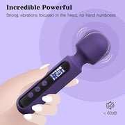Tracy's Dog Wand Vibrator Kits, Couple Adult Sex Toys with 3 Attachments for Clit, G Spot, Glans, Clitoral Stimulator Vibrating Dildo with LCD Display, 10 Patterns 4 Speeds Massage Kits