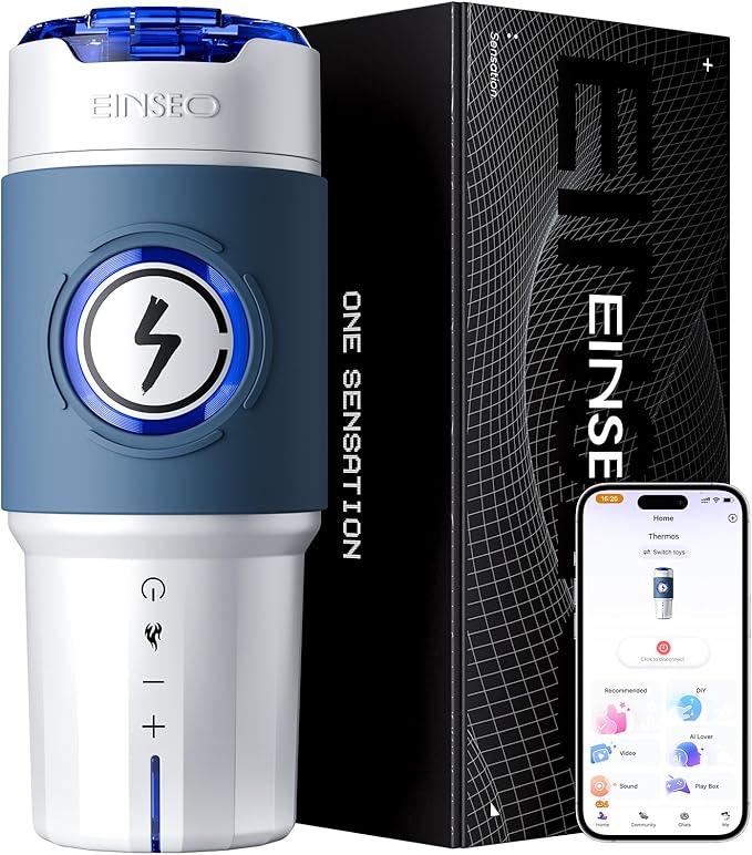 Male Masturbator Sex Toys for Men Penis Pump with APP Control – Thrusting Stroker with 360° Heating, 5-Speed Smooth Motion Blowjob Men’s Sex Toy, Silent Brushless Motor, 3D Sleeve Erotic Massage Kits