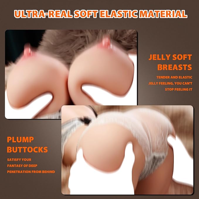 Sexpower 24LB Lifelike Sex Doll Realistic Female Torso with Huge Breasts Fat Butt, Male Sex Toys for Men Includes Complete Storage Cleaning Kit, Deep Vaginal & Tight Anal Adult Toy for Intense Orgasms