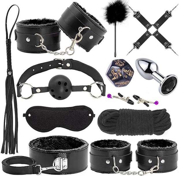 Bondage Restraints for Adult Toys, 12 Pcs Bondage Gear and Accessories Sex Toys for Women and Couples