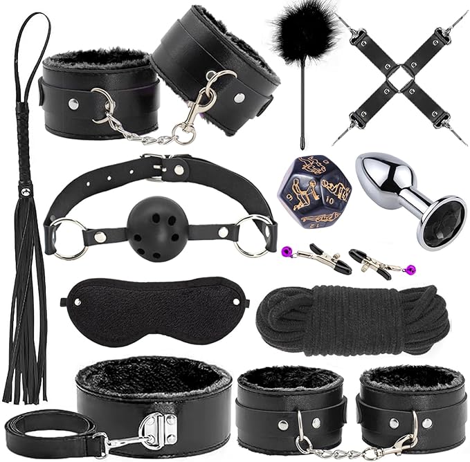 Bondage Restraints for Adult Toys, 12 Pcs Bondage Gear and Accessories Sex Toys for Women and Couples
