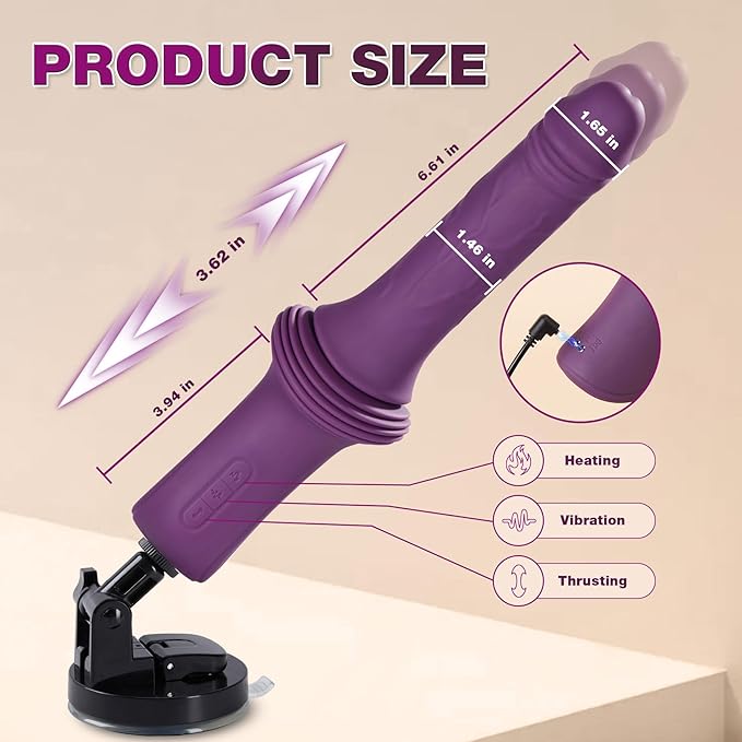 Sex Toys Dildo Vibrator Machines - 12.85 Inch Realistic Dildos with 10 Vibration & 3 Thrusting & Heating Modes, Adult Machine G Spot Clit Anal Toy with Removable Suction Cup for Women Men Couple