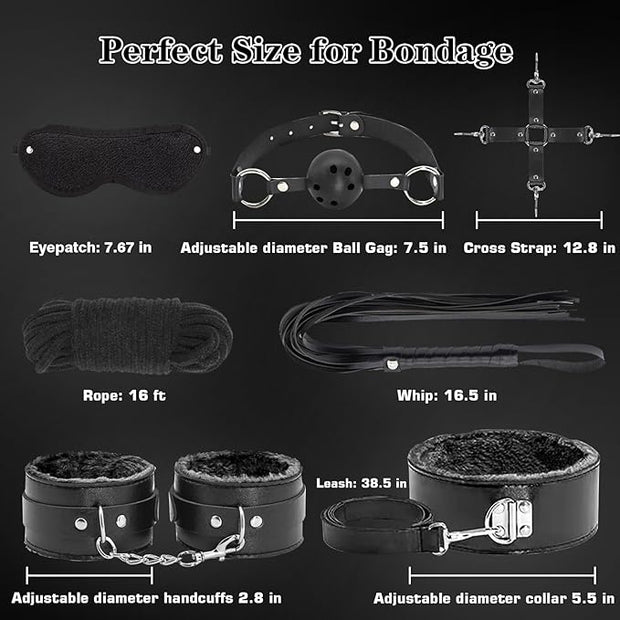 Bondage Restraints for Adult Toys, 12 Pcs Bondage Gear and Accessories Sex Toys for Women and Couples