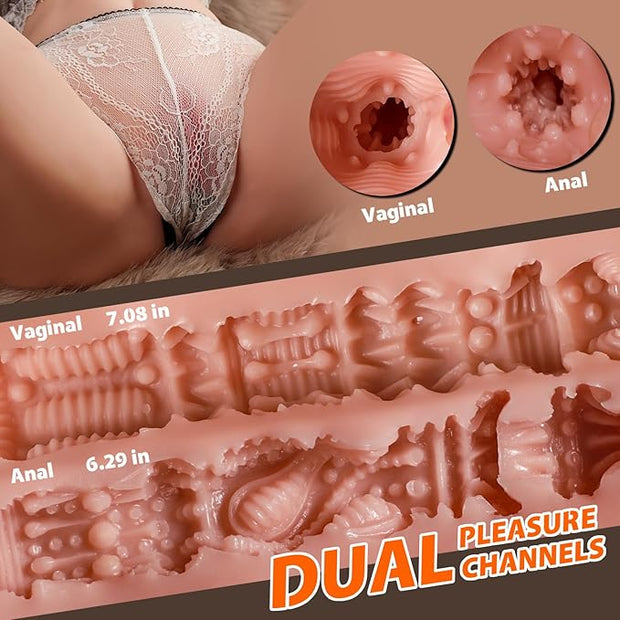 Sexpower 24LB Lifelike Sex Doll Realistic Female Torso with Huge Breasts Fat Butt, Male Sex Toys for Men Includes Complete Storage Cleaning Kit, Deep Vaginal & Tight Anal Adult Toy for Intense Orgasms