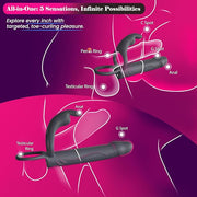 Vibrating Anal Butt Plug with Cock Ring Rabbit Clitoral Stimulator, Strap On Double Anal Dildo,Anal Couples Male Adult Sex Toys for Men Women,Fatdhu Small Penis Ring Vibrator Prostate Massager Sex Toy