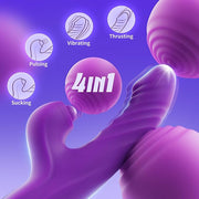 Vibrator Sex Toys for Women - Rabbit Vibrator with 10 Vibrating 7 Thrust Modes with Licking, G Spot Vibrator Clitoral Vibrators Adult Sex Toys for Womens Female Couples Games Black Adult Toys