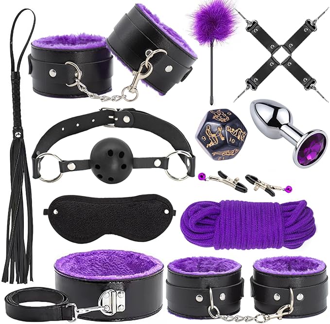 Bondage Restraints for Adult Toys, 12 Pcs Bondage Gear and Accessories Sex Toys for Women and Couples