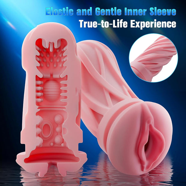 Male Masturbator Sex Toys for Men Penis Pump with APP Control – Thrusting Stroker with 360° Heating, 5-Speed Smooth Motion Blowjob Men’s Sex Toy, Silent Brushless Motor, 3D Sleeve Erotic Massage Kits