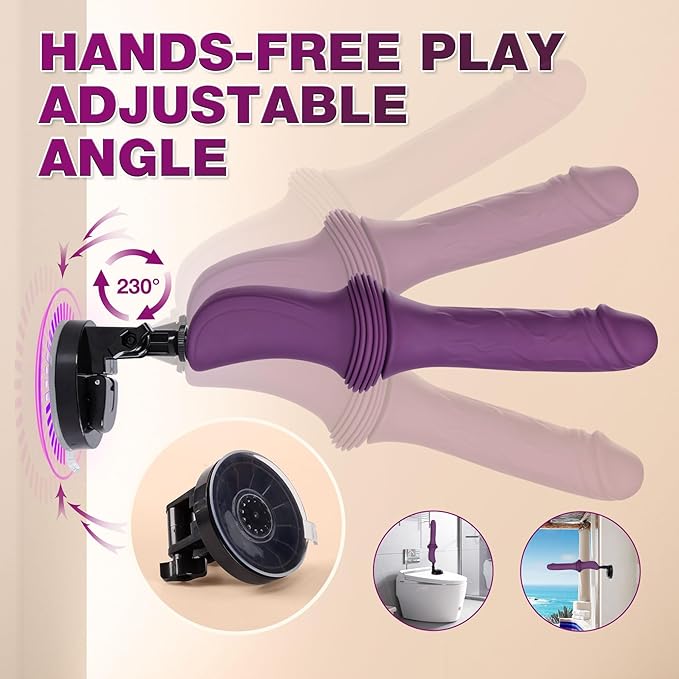 Sex Toys Dildo Vibrator Machines - 12.85 Inch Realistic Dildos with 10 Vibration & 3 Thrusting & Heating Modes, Adult Machine G Spot Clit Anal Toy with Removable Suction Cup for Women Men Couple