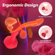 Inflatable Butt Plug Anal Toys - Rose Vibrating Butt Plug Anal Sex Toys for Adults Anal Vibrator with Automatic Inflation and 10 Vibrating Modes for Men and Women Prostate Massager