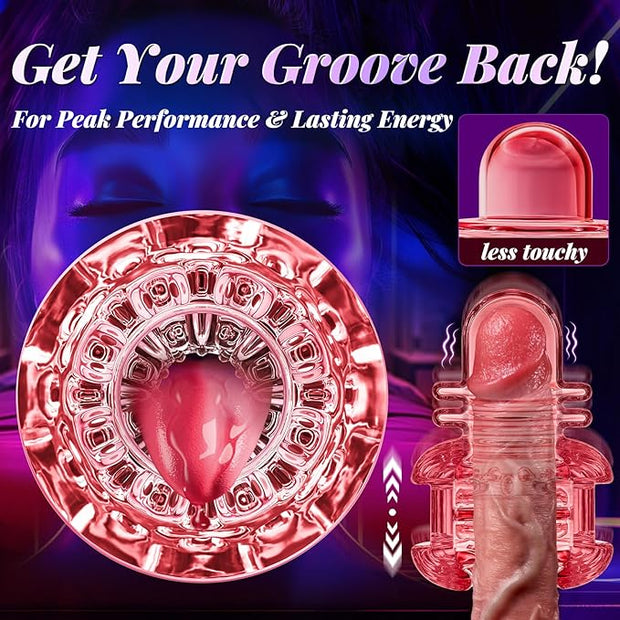Male Masturbator Male Sex Toys - Sex Toy for Men with 10 Thrusting & 10 Real Tongue Licking Modes Blowjob Sex Machine Stroker for Training, Sex Toys Increase Endurance for Men Pleasure