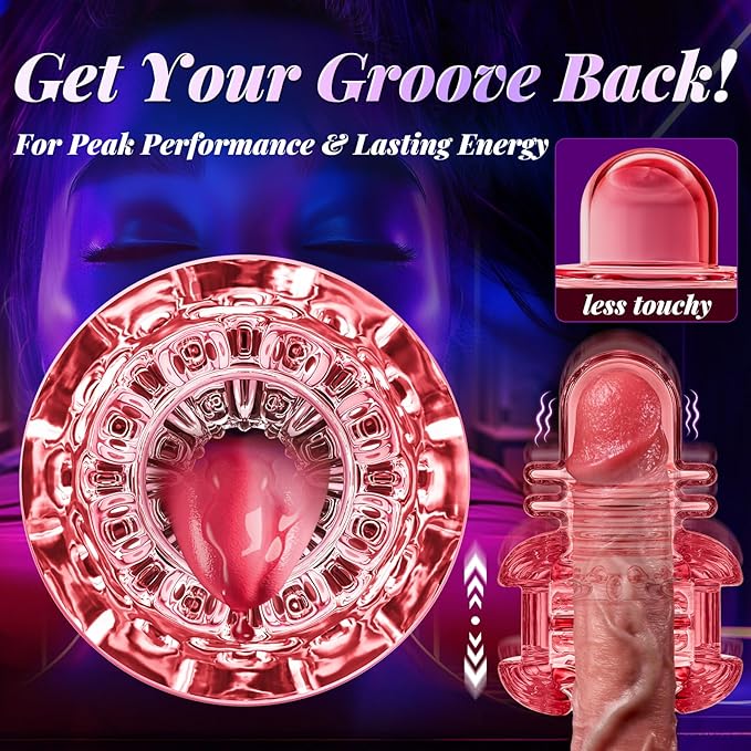 Male Masturbator Male Sex Toys - Sex Toy for Men with 10 Thrusting & 10 Real Tongue Licking Modes Blowjob Sex Machine Stroker for Training, Sex Toys Increase Endurance for Men Pleasure