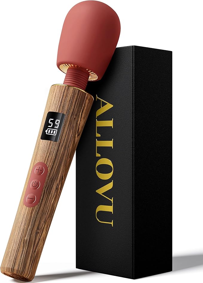 Sex Toys Vibrator Wand Dildo - Sex Toy for Women Clitoral G Spot Stimulation, Allovü Erotic Massager with 9 Powerful Vibrations, USB Rechargeable Waterproof for Female Couples Sex Furniture Bedding