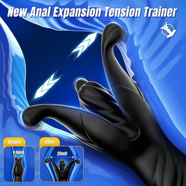 Prostate Massager Anal Toys, BEISAR Male Sex Toys for Men Sex Toy Anal Plug Adult Toys with 9 Tension Shock Flapping Thrusting Vibrating Butt Plug Anal Dildo New