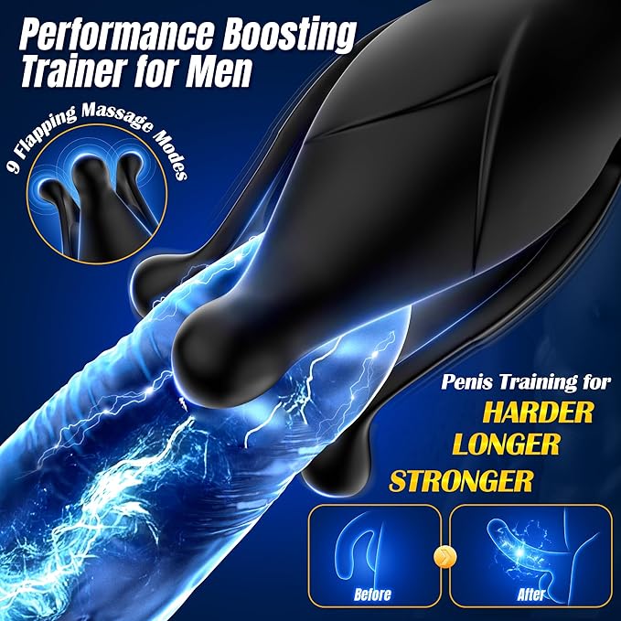 Prostate Massager Anal Toys, BEISAR Male Sex Toys for Men Sex Toy Anal Plug Adult Toys with 9 Tension Shock Flapping Thrusting Vibrating Butt Plug Anal Dildo New
