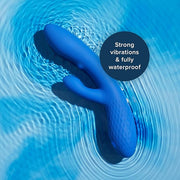 plusOne Luxe Dual Rabbit Vibrator, Internal & External Stimulation, 10 Vibration Settings, Made of Body-Safe Silicone, Waterproof, USB Rechargeable