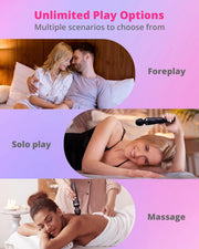 LOVENSE Domi 2 Wand Massager Clitoral Vibrators, Intense Vibrator Black Adult Sex Toys&Games for Women Men Powerful Massage with Dual Rotating Head, Remote Control Vibrator for Couple Play