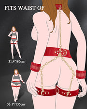 Sex Bondage BDSM Kit Restraints - UTIMI Adult Sex Toys for Couples Neck to Wrist SM Gear & Accessories Game 7PCS Sets with Adjustable Handcuffs Ankle Thigh Cuff Cross Waist Strap Traction Chain Collar