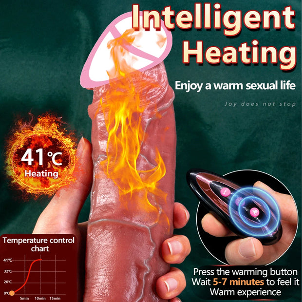 Huge Heating Realistic Dildo Vibrator