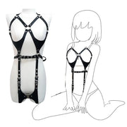 Adult Leather Bondage Bra