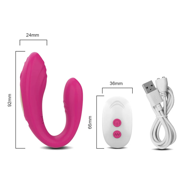 U Shape Wireless Remote Control Clitoris Vibrator