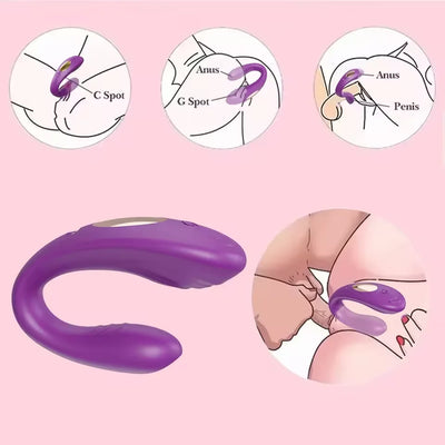 U Shape Wireless Remote Control Clitoris Vibrator