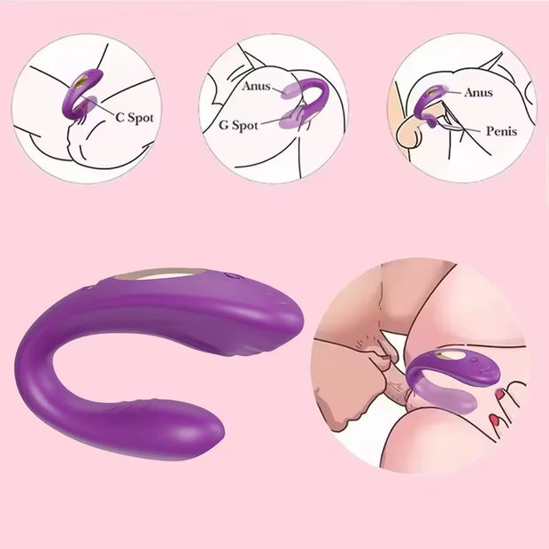 U Shape Wireless Remote Control Clitoris Vibrator