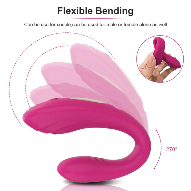U Shape Wireless Remote Control Clitoris Vibrator