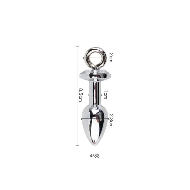 Traction Rope & Metal Anal Plug Set