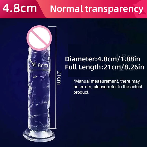 Transparent Jelly Penis Suction Cup Dildo