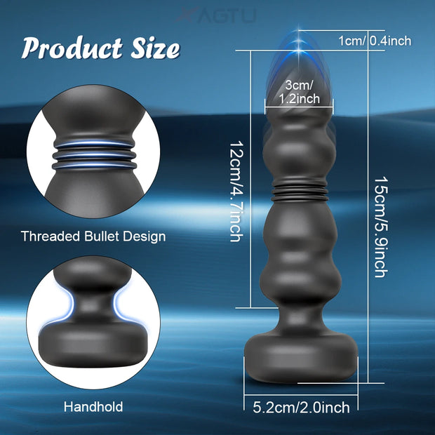 Thrusting Vibrating Anal Plug