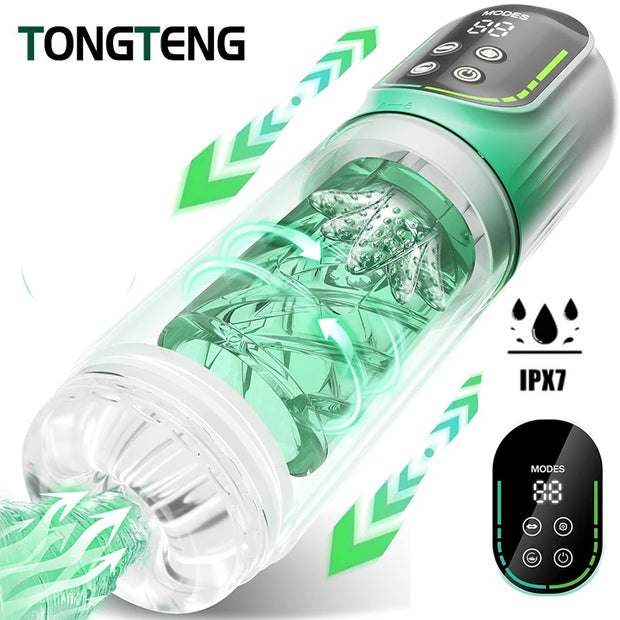 Telescopic Rotation Masturbator Cup