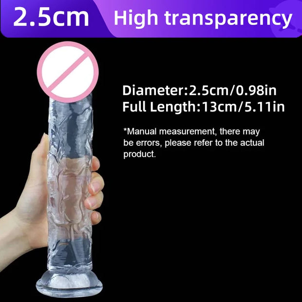 Transparent Jelly Penis Suction Cup Dildo