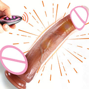 Telescopic Realistic Heating Vibrator Dildo