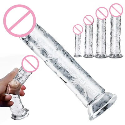 Transparent Jelly Penis Suction Cup Dildo