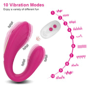 U Shape Wireless Remote Control Clitoris Vibrator